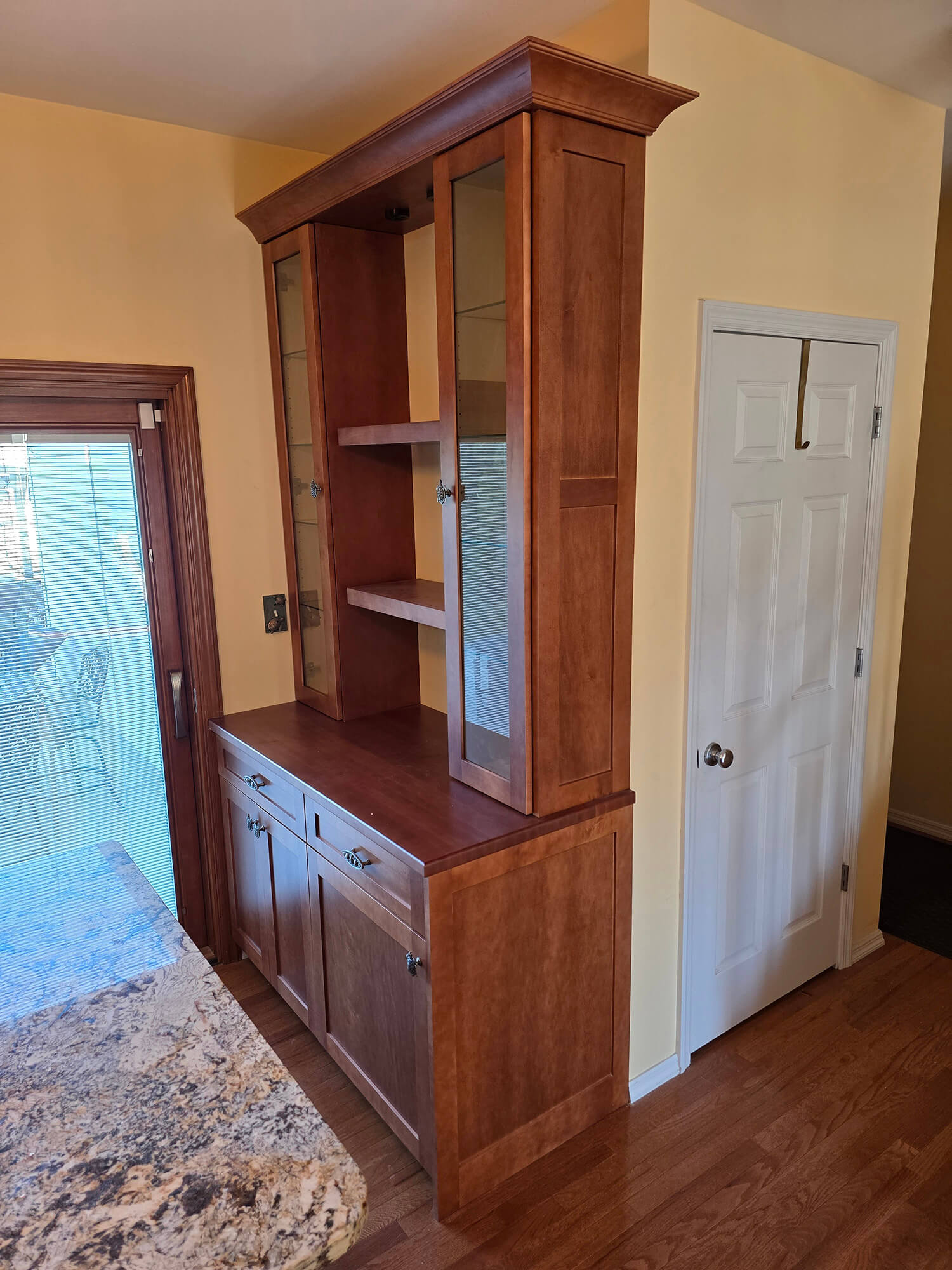 Cabinet refacing with new doors and hardware - custom finishes